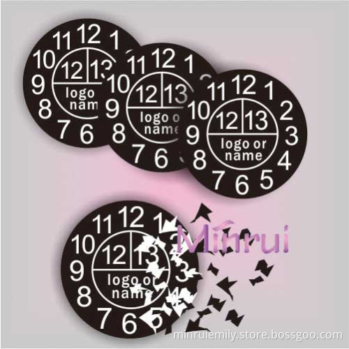 Custom Black Round Warranty Stickers With Your Logo,custom Circle Brittle Eggshell Stickers,custom Warranty Labels 